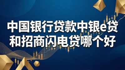 中国银行贷款中银e贷和招商闪电贷哪个好