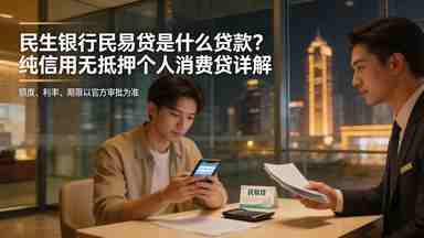 民生银行民易贷是什么贷款？纯信用无抵押个人消费贷详解.jpg