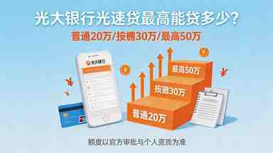 光大银行光速贷最高能贷多少?普通20万/按揭30万/最高50万(图1) 光大银行光速贷最高能贷多少?.jpg