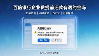 百信银行企业贷提前还款有违约金吗(图1) 百信银行企业贷提前还款有违约金吗.jpg