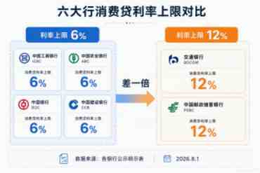 六大行贷款利率上限对比:工农中建6%,交行邮储12%(图1) 六大行贷款利率上限对比:工农中建6%,交行邮储12%.jpg
