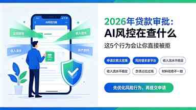2026年银行贷款审批,AI风控在查什么?这5个行为会让你直接被拒(图1) 2026年银行贷款审批,AI风控在查什么?这5个行为会让你直接被拒.jpg
