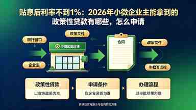 2026年小微企业主能拿到的政策性贷款有哪些,怎么申请(图1) 2026年小微企业主能拿到的政策性贷款有哪些,怎么申请.jpg