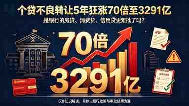 个贷不良转让5年狂涨70倍至3291亿，是银行的房贷、消费贷、信用贷更难批了吗？.jpg